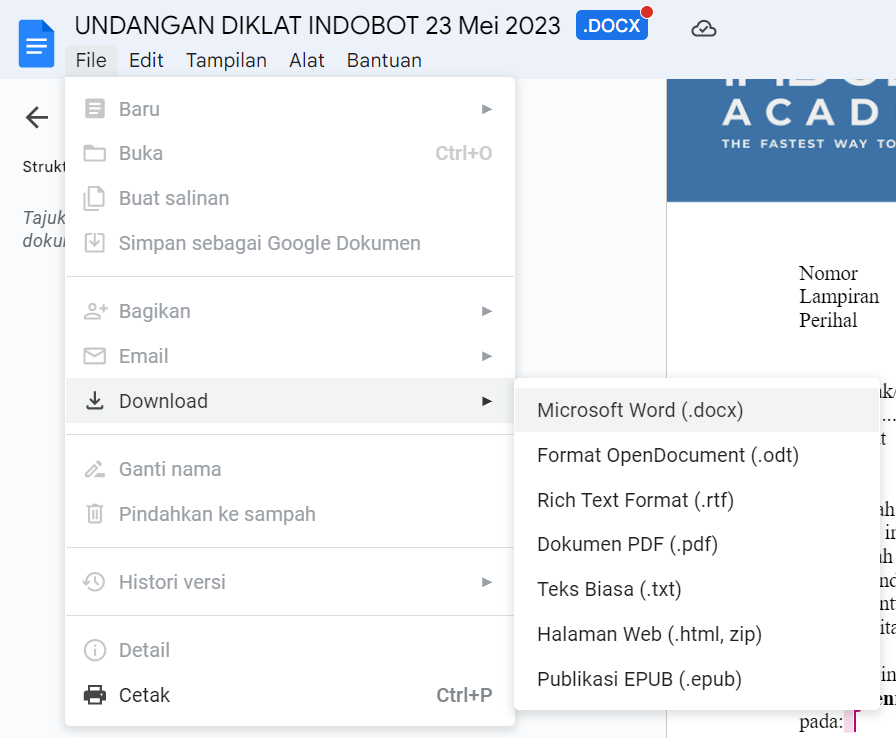 Cara Download Undangan